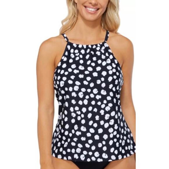 Island Escape Cali Adjustable Underwire Tankini Top 10 NWT - Picture 1 of 2